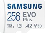 Samsung MicroSD Cards EVO Plus 256GB $34, 128GB $19, 64GB $9 and PRO Plus Cards + Delivery ($0 with Prime) @ Amazon AU