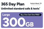 Buy One Get One Free Kogan Mobile 365-Day Prepaid Plans - Two for $270 (L Plans 300GB) & $300 (XL Plans 500GB) Delivered @ Kogan