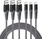 AHGEIIY MFi Certified Braided Lightning Cable 2m 3 Pack $9.30 + Delivery ($0 with Prime/ $39 Spend) @ AHGEIIY-Au Amazon AU