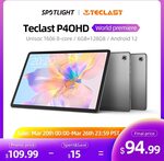 Teclast P40HD (10.1" FHD, Android 12, 6GB/128GB, Widevine L1, 4G) US$92.75 (~A$139.74) Shipped @ Teclast Official AliExpress