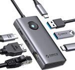 ORICO 6-in-1 USB C Docking Station with 1000Mbps Ethernet, USB C to HDMI 4K, 100W PD $17.99 + Delivery @ Orico via Amazon AU
