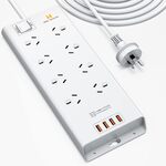 HEYMIX Powerboard Surge Protector, 8-Outlet 4-USB Max 24W $27.58 + Delivery ($0 with Prime/ $39 Spend) @ HEYMIX Amazon AU