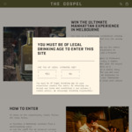 Win 1 of 7 'Manhattan Experience in Melbourne' Prizes for You and a Friend from The Gospel Whiskey