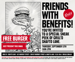 FREE Burger at Grill'd Shafto Lane, Perth (CBD) 13 Sept 2012, 11am-3pm
