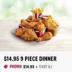 9 Pieces Original Receipe Chicken, 2 Regular Chips & Regular Gravy $14.95 @ KFC (Online/App Required)