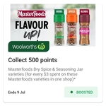 Bonus 500 EDR Points (Worth $2.50) for Every $3 Spent on Masterfoods Herbs & Spices (Every $2.70 with 10% off) @ Woolworths