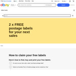 2x Free Postage Labels @ eBay Australia