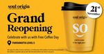 [NSW] Free Coffee @ Soul Origin, Westfield Parramatta