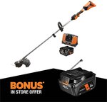 AEG 18V 33cm 4.0Ah Brushless Line Trimmer Force Kit + in-Store 5Ah Battery Bonus + My AEG Bonus - $399 C&C/ in-Store @ Bunnings