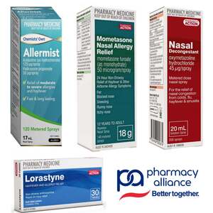 Allermist (Azelastine + Fluticasone) + Mometasone + Nasal Decongestant Allergy Relief Bundle $49.99 Delivered @ PharmacySavings