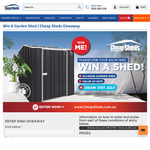Win a Cheap Sheds G56 1.76m X 2.1m Garden Shed Valued at $675 from Cheap Sheds