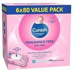 [Prime] Curash Fragrance Free Baby Wipes 6x 80-Pack $12.79 ($11.51 Subscribe & Save) Delivered @ Amazon AU