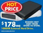 I TB External HDD for $178 Harvey Norman