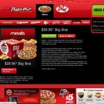 Pizza Hut Big Box Still Available $29.95 Three Large Legends or Classics Plus Three Garlic Bread
