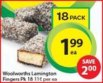 Lamington Fingers 18 Pack $1.99 at Woolworths (save $2.00)