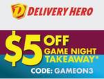 Delivery Hero - $5.00 off Coupon Valid for Tomorrow Only 17/07