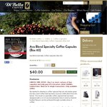 Di Bella Coffee Pods 3x60 (180 pods) for $99 Inc Postage - Nespresso Compatible