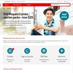 Vodafone $50 PrePaid Combo Starter Pack for $25, 4GB Data, Unlimited Calls + TXT