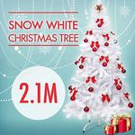 210cm White Deluxe Christmas Tree - Ornaments Included - $54.90 + Free Shipping @ OzPlaza eBay