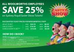 25% off 2010 Easter Show Tickets