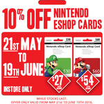 Nintendo eShop Cards - 10% off at EB Games