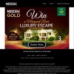 Win 1 of 3x Margaret River Holidays (Worth $9600 Each), or 1 of 200x $100 GCs - Buy Nescafe Gold @ Woolworths