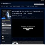 US PSN - PS4 - Middle-Earth: Shadow of Mordor - Game of The Year Edition (US $11.99)