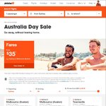 Jetstar Australia Day Sale: One Way Fares from $29 (Avalon) / from $39 (Other Airports) + Free $25 Hotel Voucher