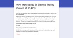 Win a Motocaddy S1 Electric Trolley Worth $1,499 from Inside Golf/Walkinshaw Sports