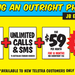 Telstra $59/Month Plan (12 Months): 20GB Data + $200 JB Hi-Fi Gift Card @ JB Hi-Fi
