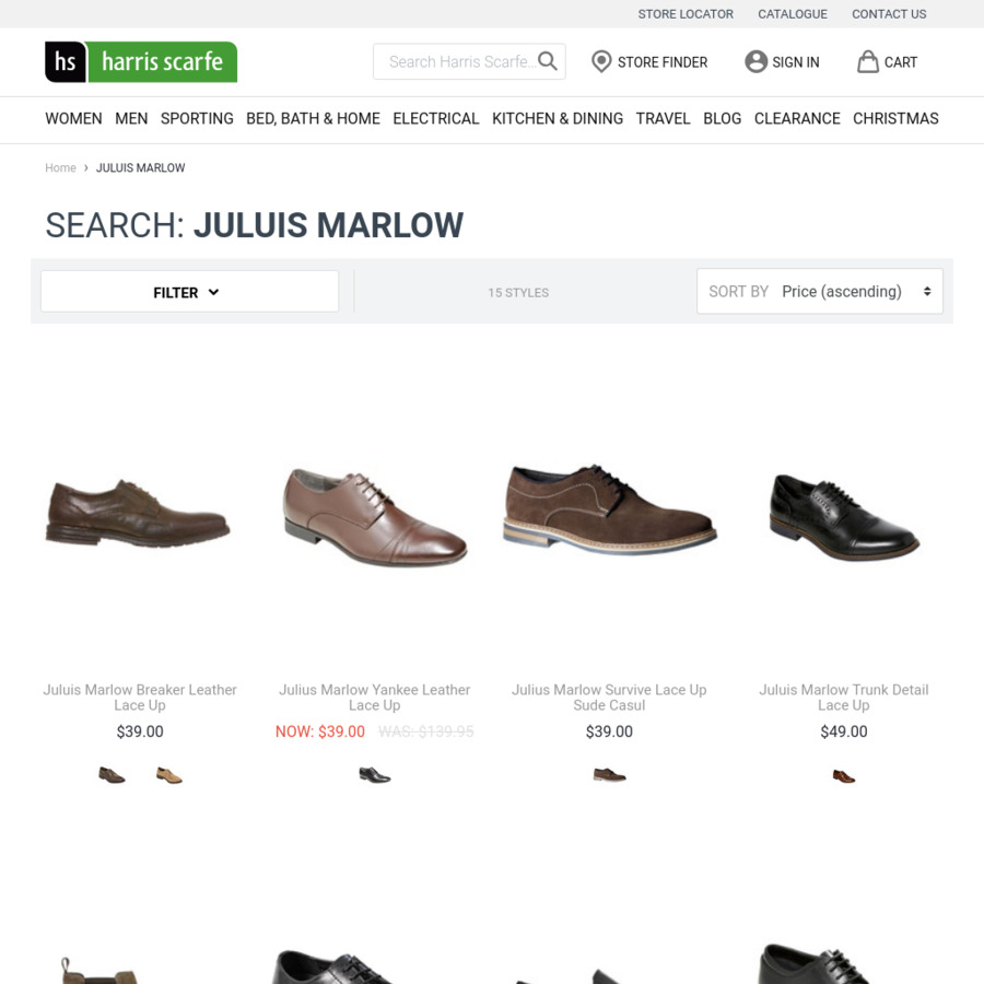 Julius Marlow from $39 Limited Sizes @ Harris Scarfe - OzBargain
