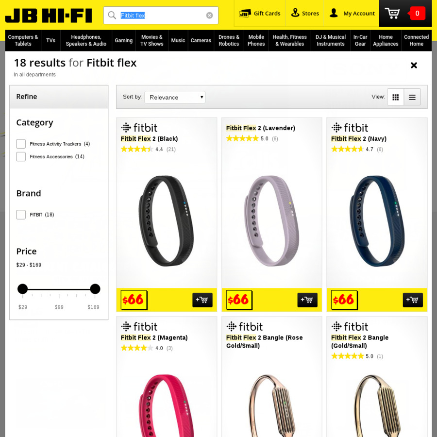 Fitbit Flex 2 66 JB HiFi (62.70 w 5 Price Match OW) OzBargain
