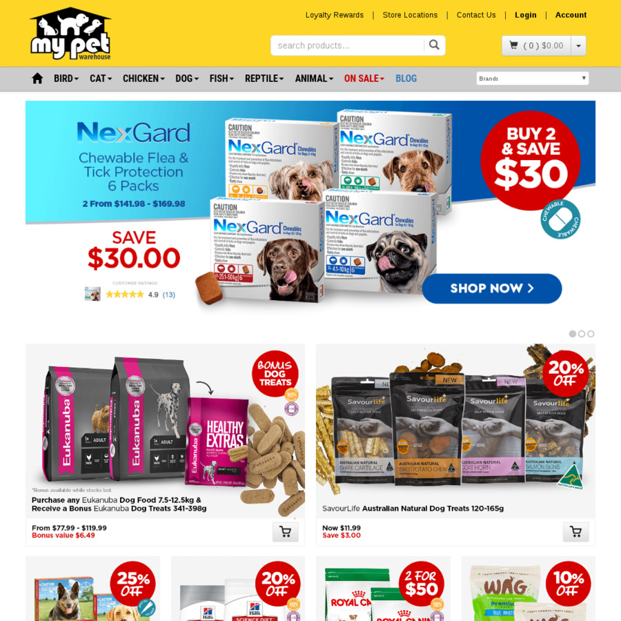 $13 off @ My Pet Warehouse ($64.99 Min Spend) - OzBargain