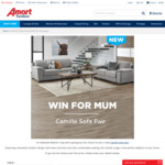 Win a Camille Sofa Pair Worth $1,799 from Amart Furniture