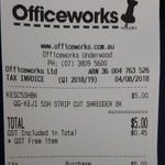 [QLD] Keji Strip Cut Shredder 5 Sheet - $5 @ Officeworks Underwood