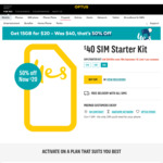 Optus $40 Prepaid Starter Kit for $20 @ Optus Online Store