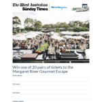 Win 1 of 20 Pairs of Tickets to The Margaret River Gourmet Escape [No Travel]