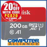 200GB SanDisk Ultra microSDXC UHS-I A1 Class 10 Card $47.20 + Delivery or Free with eBay Plus @ Computer Alliance eBay