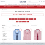5 Shirts Delivered for $149 ($29.80 Each) + $10 Postage @ T.M.Lewin