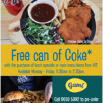 [NSW] Free Can of Coke with The Purchase of Lunch Specials $13 or Main Meals $12 @ Gami Chicken & Beer (Castle Hill)