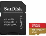 SanDisk Extreme MicroSD Card 128GB $25.20 @ Officeworks