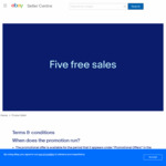 Pay No Insertion Fees or Final Value Fees for 5 Items @ eBay