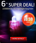 Flashlight Keychain 22000mcd Light - Color-Random Delivery $0.59 Freeshipping