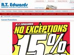 R.T. Edwards 15% off Everything. No Exceptions. Ends Sunday 27/11. QLD