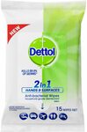 Dettol 2 in 1 Hands & Surfaces Anti-Bacterial Wipes $1.85 (Min Order 3) + Delivery ($0 with Prime/ $39 Spend) @ Amazon AU