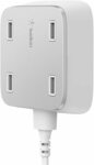 Belkin F8M990BGWHT Family Rockstar 4-Port USB Charger White/Silver $10 + Delivery ($0 with Prime/ $39 Spend) @ Amazon AU