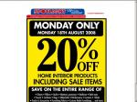 Spotlight 20% off Home Interior Products Monday 18th August 1 day only!