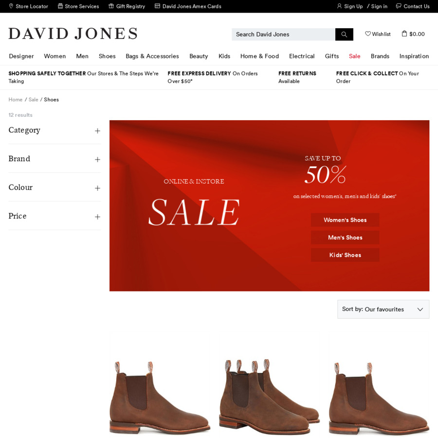 David jones shop rm williams sale