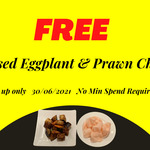 [NSW] Free Braised Eggplant & Prawn Crackers via EASI App [Wollongong Only] (Pick up Only & No Minimum Spend Required)