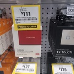 [VIC] Samsung T7 Portable SSD Drive 500GB Red $111, Seagate One Touch 4TB Portable HDD $102 Instore @ Officeworks, Vermont South